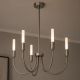 Candelabre, Lustre - Candelabru cu 5 brate AUGUSTINE nickel/alb