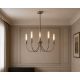 Candelabre, Lustre - Candelabru cu 5 brate AUGUSTINE nickel/alb