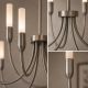 Candelabre, Lustre - Candelabru cu 5 brate AUGUSTINE nickel/alb
