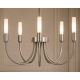 Candelabre, Lustre - Candelabru cu 5 brate AUGUSTINE nickel/alb