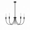 Candelabru cu 5 brate AUGUSTINE negru/alb