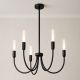 Candelabre, Lustre - Candelabru cu 5 brate AUGUSTINE negru/alb