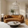 Canapea 2 locuri curbata ELEMENTAL 180cm galben mustar