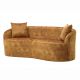 Canapele - Canapea 2 locuri curbata ELEMENTAL 180cm galben mustar