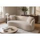 Canapele - Canapea 2 locuri curbata ELEMENTAL 180cm boucle champagne beige