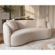Canapele - Canapea 2 locuri curbata ELEMENTAL 180cm boucle champagne beige