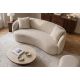 Canapele - Canapea 2 locuri curbata ELEMENTAL 180cm boucle champagne beige