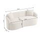 Canapele - Canapea 2 locuri curbata ELEMENTAL 180cm boucle champagne beige