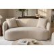 Canapele - Canapea 2 locuri curbata ELEMENTAL 180cm boucle champagne beige