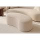 Banchete-Tabureti - Bancheta tapitata cu spatiu de depozitare ELEMENTAL 120cm boucle champagne beige