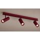 Plafoniere cu spoturi, Spoturi aplicate - Plafoniera cu 3 spoturi directionabile cu bec GU10 Linca burgundy