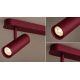 Plafoniere cu spoturi, Spoturi aplicate - Plafoniera cu 3 spoturi directionabile cu bec GU10 Linca burgundy