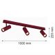 Plafoniere cu spoturi, Spoturi aplicate - Plafoniera cu 3 spoturi directionabile cu bec GU10 Linca burgundy