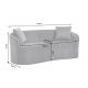 Canapele - Canapea 2 locuri curbata ELEMENTAL 180cm grafit gri