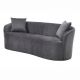 Canapele - Canapea 2 locuri curbata ELEMENTAL 180cm grafit gri