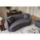 Canapele - Canapea 2 locuri curbata ELEMENTAL 180cm grafit gri