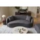 Canapele - Canapea 2 locuri curbata ELEMENTAL 180cm grafit gri