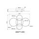 Lustre aplicate - Lustra aplicata tavan design circular LED Alvis
