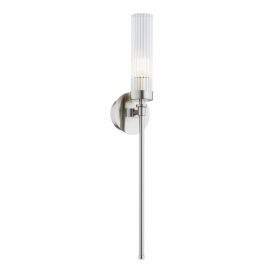 Aplice, corpuri de iluminat pentru pereti - Aplica de perete stil elegant PRESTON nickel/sticla clara