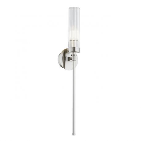 Aplice, corpuri de iluminat pentru pereti - Aplica de perete stil elegant PRESTON nickel/sticla clara