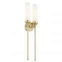 Aplica de perete stil elegant PRESTON 2 alama/sticla opal