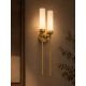Aplice, corpuri de iluminat pentru pereti - Aplica de perete stil elegant PRESTON 2 alama/sticla opal