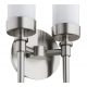 Aplice, corpuri de iluminat pentru pereti - Aplica de perete stil elegant PRESTON 2 nickel/sticla opal
