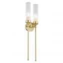 Aplica de perete stil elegant PRESTON 2 alama/sticla clara