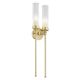 Aplica de perete stil elegant PRESTON 2 alama/sticla clara