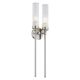 Aplica de perete stil elegant PRESTON 2 nickel/sticla clara