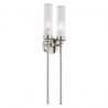 Aplica de perete stil elegant PRESTON 2 nickel/sticla clara