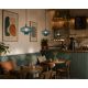 Pendule, Lustre suspendate - Lustra/pendul design decorativ TRESCO cupru/blue