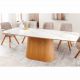 Mese dining - Masa sufragerie, Ceramica Alba, Furnir Stejar, UNIQUE 200cm A-45142 VC