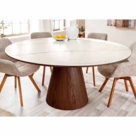 Masa rotunda, Ceramica Alba, Furnir Nuc, UNIQUE 120cm A-45144 VC