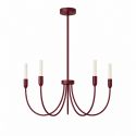 Candelabru cu 5 brate AUGUSTINE burgundy 