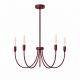 Candelabru cu 5 brate AUGUSTINE burgundy 