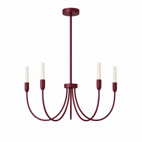 Candelabre, Lustre - Candelabru cu 5 brate AUGUSTINE burgundy