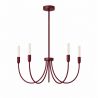 Candelabru cu 5 brate AUGUSTINE burgundy 