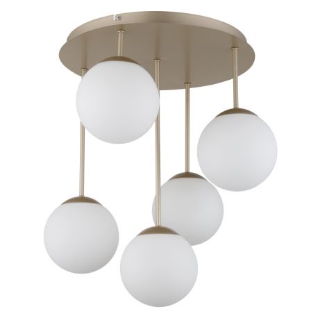 Lustre aplicate - Lustra aplicata moderna HARMON 5L sampanie/alb