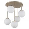 Lustra aplicata moderna HARMON 5L sampanie/alb