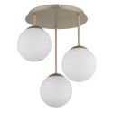 Lustra aplicata moderna HARMON 3L sampanie/alb