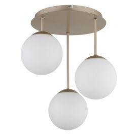 Lustre aplicate - Lustra aplicata moderna HARMON 3L sampanie/alb