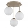 Lustra aplicata moderna HARMON 3L sampanie/alb