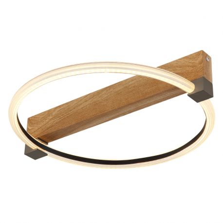Plafoniere - Plafoniera LED metal cu efect de lemn FLETCHER