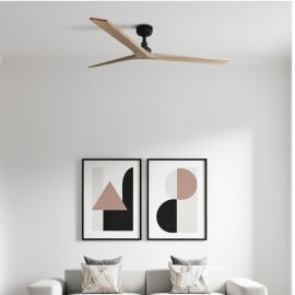 Lustre cu ventilator - Ventilator aplicat tavan cu telecomanda KLIM L 150cm, negru/ pin