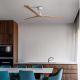 Lustre cu ventilator - Ventilator aplicat tavan cu telecomanda KLIM L 150cm, alb/ pin