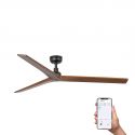 Ventilator smart sistem TUYA si telecomanda KLIM L 150cm, negru/ nuc