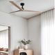 Lustre cu ventilator - Ventilator smart sistem TUYA si telecomanda KLIM L 150cm, negru/ pin