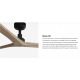 Lustre cu ventilator - Ventilator smart sistem TUYA si telecomanda KLIM L 150cm, alb/ pin