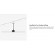 Lustre cu ventilator - Ventilator smart sistem TUYA si telecomanda KLIM L 150cm, alb/ pin